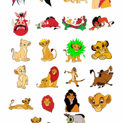 Set 22 Stickere Decorative – Regele Leu si Prietenii, Diverse Modele, Multicolor, STK-S – Vol. 1