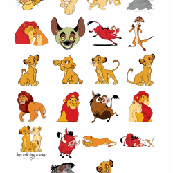 Set 22 Stickere Decorative – Regele Leu si Prietenii, Diverse Modele, Multicolor, STK-S – Vol. 2