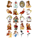 Set 20 Stickere Decorative – Frumoasa si Bestia – Diverse Modele, Multicolor, STK-S . Vol.2
