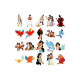Set 20 Stickere Decorative – Aladdin si Prietenii, Diverse Modele, Multicolor, STK-S- 20 buc