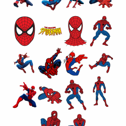Set 18 Stickere Decorative – Spiderman – Diverse Modele, Multicolor, STK-S - 18 Buc.