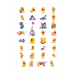 Set 32 Stickere Decorative – Winnie the Pooh si Prietenii, Diverse Modele, Multicolor, STK-S – Vol. 2