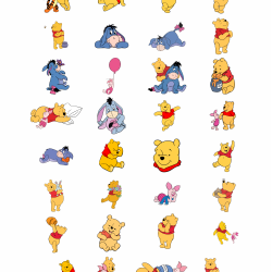 Set 32 Stickere Decorative – Winnie the Pooh si Prietenii, Diverse Modele, Multicolor, STK-S – Vol. 2