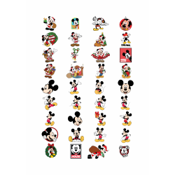 Set 32 Stickere Decorative – Mickey Mouse, Diverse Modele, Multicolor, STK-S – 32 Buc. – Vol. 1