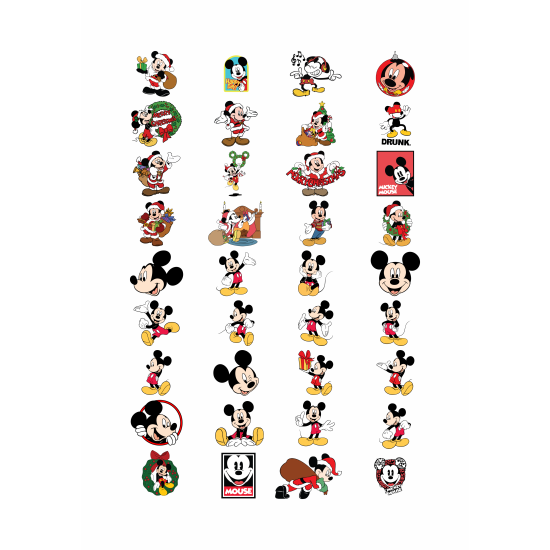Set 32 Stickere Decorative – Mickey Mouse, Diverse Modele, Multicolor, STK-S – 32 Buc. – Vol. 1