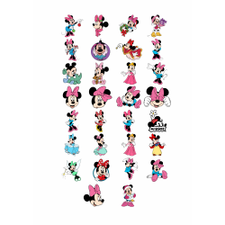 Set 86 Stickere Decorative – Mickey & Minnie Mouse si Prietenii, Diverse Modele, Multicolor, STK-S – 86 Buc