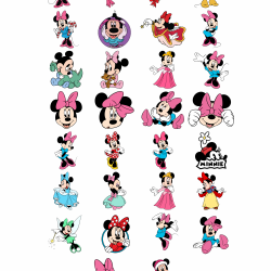 Set 86 Stickere Decorative – Mickey & Minnie Mouse si Prietenii, Diverse Modele, Multicolor, STK-S – 86 Buc