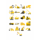 Set 21 Stickere Decorative – Utilaje Constructii – Diverse Modele, STK-S- Vol.4
