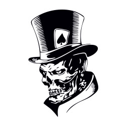 Sticker auto Joker Skeleton 