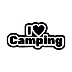 Sticker auto i love champing