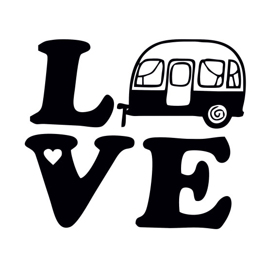 Sticker auto i love champing 1