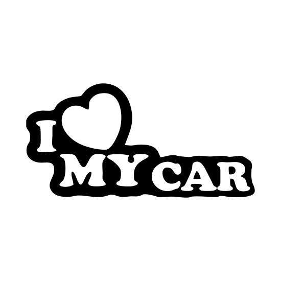 Sticker auto i love my car