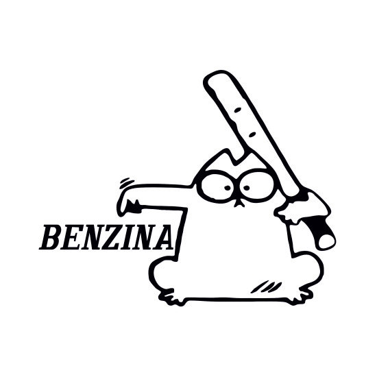 Sticker auto clapeta benzina