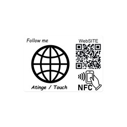 Sticker NFC si QR personalizat site web