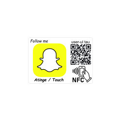 Sticker NFC si QR personalizat snapchat