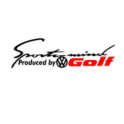 Sticker Auto volkswagen VW GOLF sports mind 1