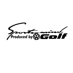 Sticker Auto volkswagen VW GOLF sports mind 