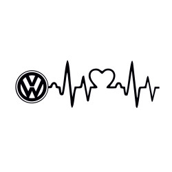 Sticker Auto volkswagen love VW