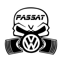 Sticker Auto volkswagen VW passat skull craniu masca