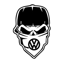 Sticker Auto volkswagen VW Skull gangster