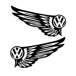 Set Sticker Auto volkswagen VW aripi