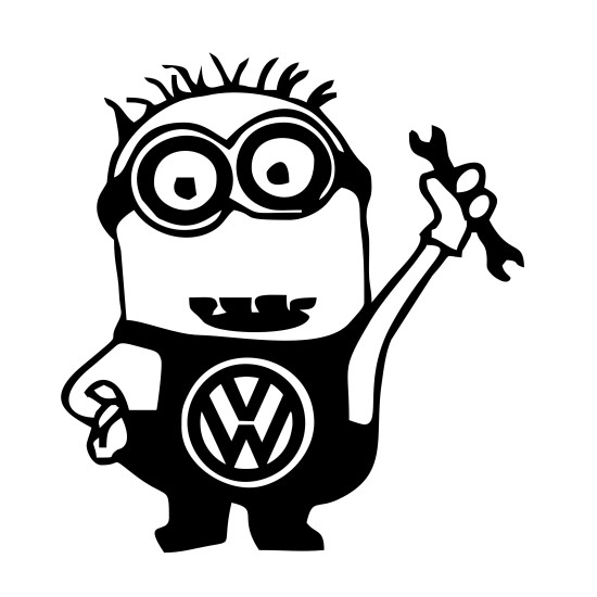 Sticker Auto volkswagen VW minion mecanic